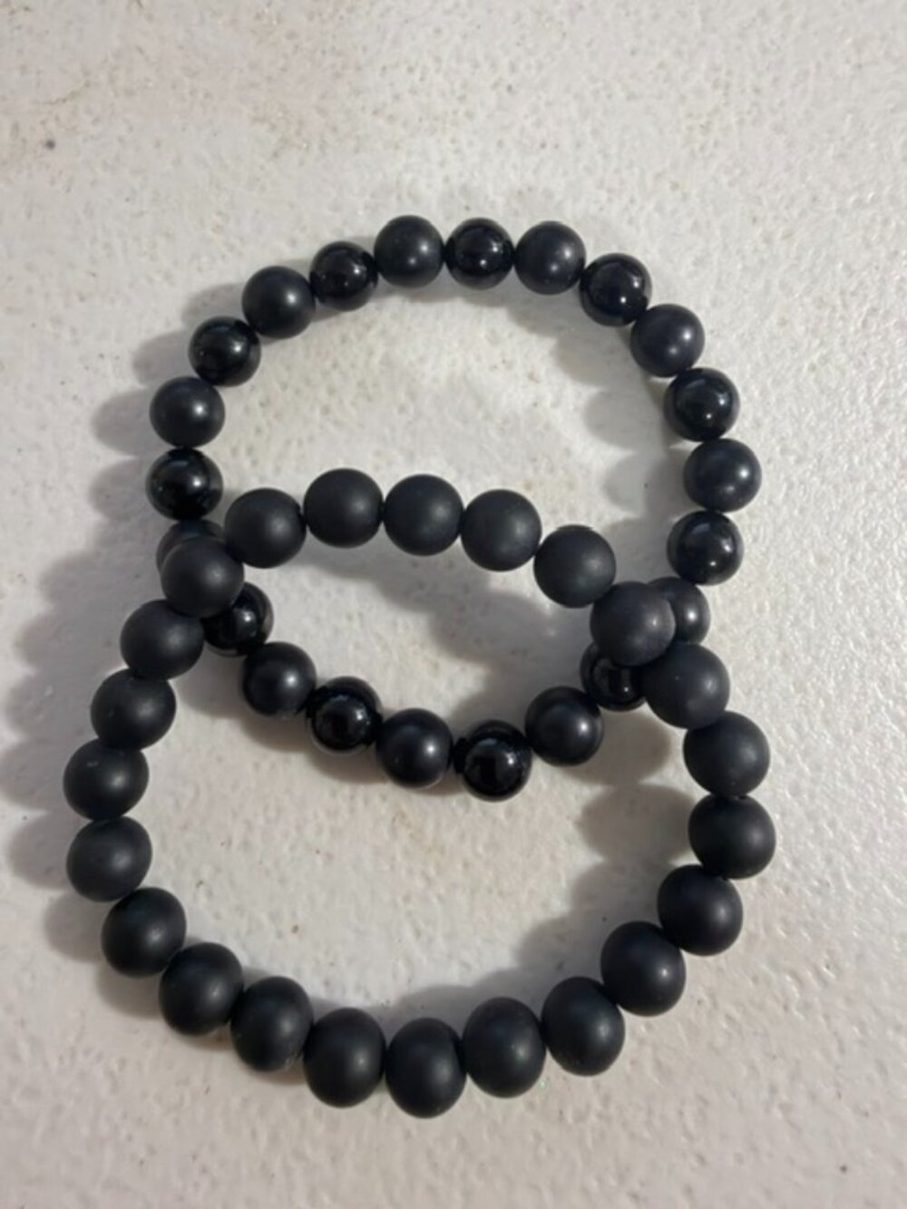 Bracelet - Double in Black stone (10)